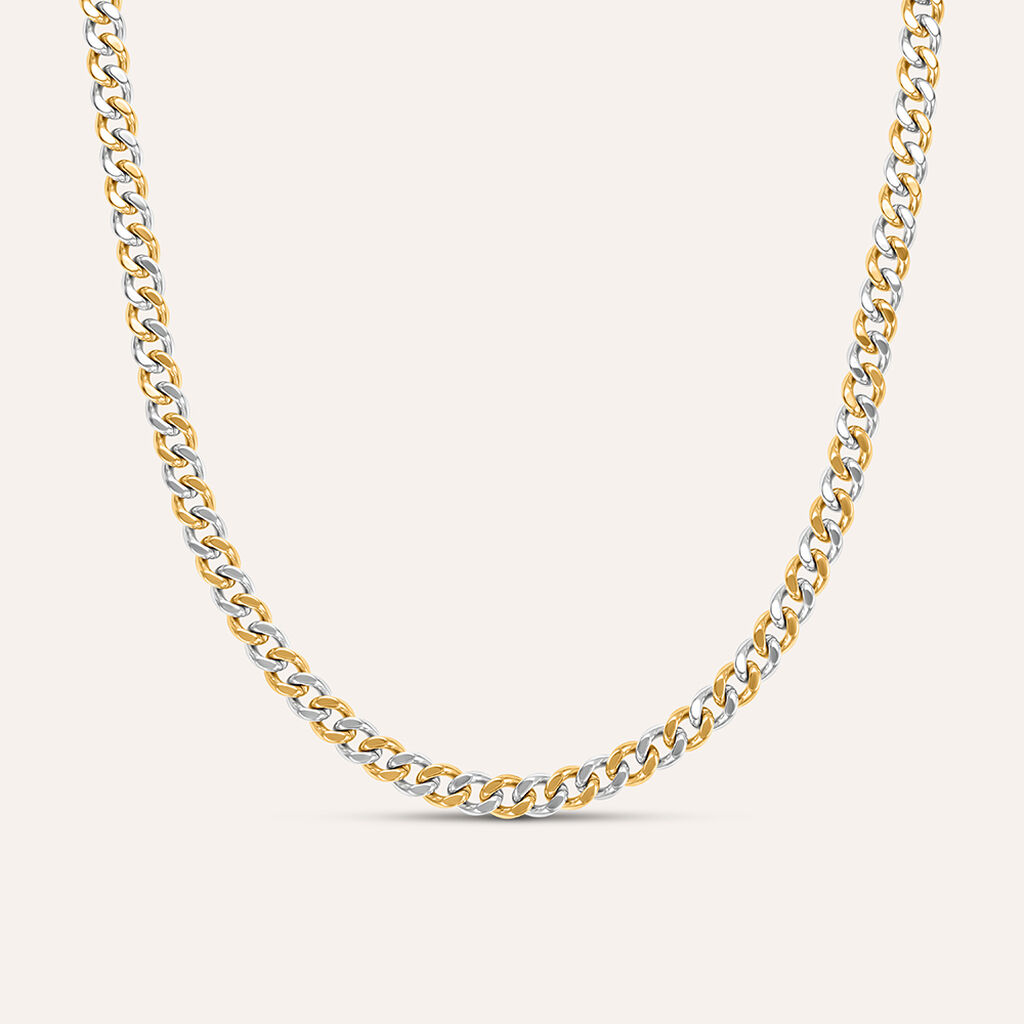 Collana Man Code Acciaio Bicolore