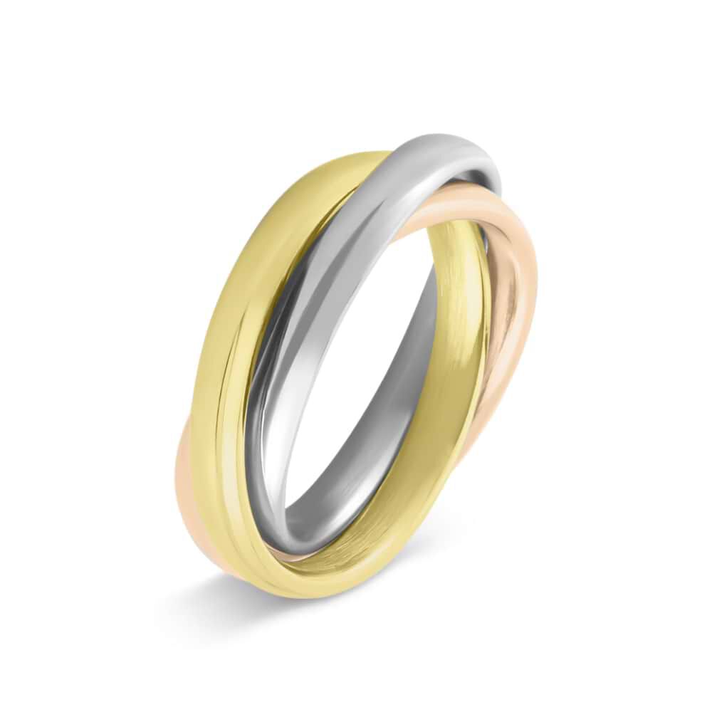 Anello Fedina Lady Code Acciaio Tricolore 1666042 Stroili
