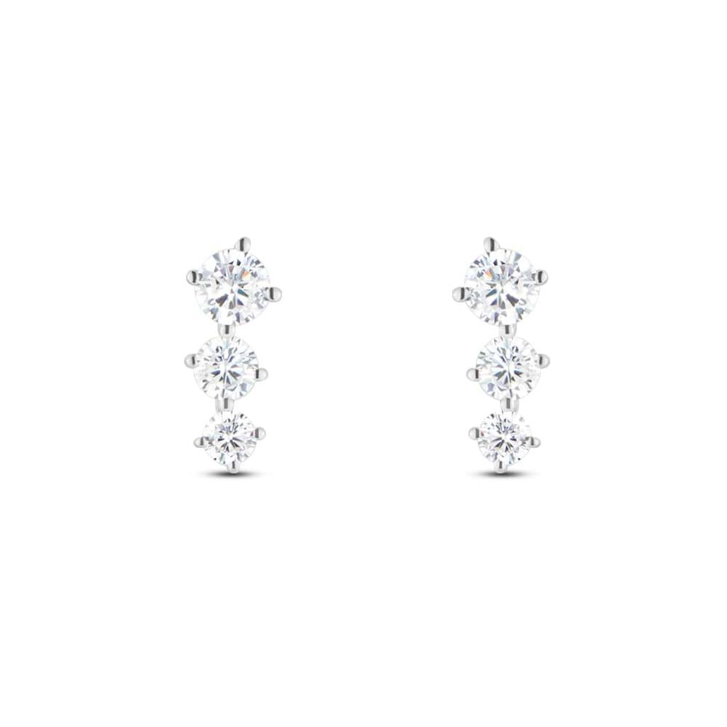 Orecchini Pendenti Trilogy Claire Oro Bianco Cubic Zirconia - Orecchini Pendenti Donna | Stroili