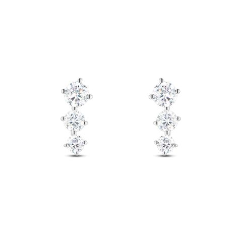 Orecchini Pendenti Trilogy Claire Oro Bianco Cubic Zirconia - Orecchini Pendenti Donna | Stroili