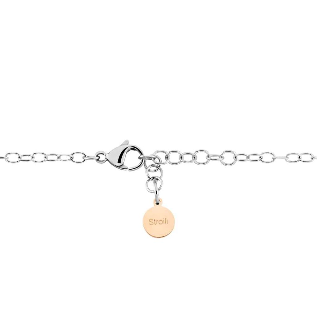 Collana Lady Message Acciaio Bicolore Bianco / Rosa Cristallo - Collane Donna | Stroili