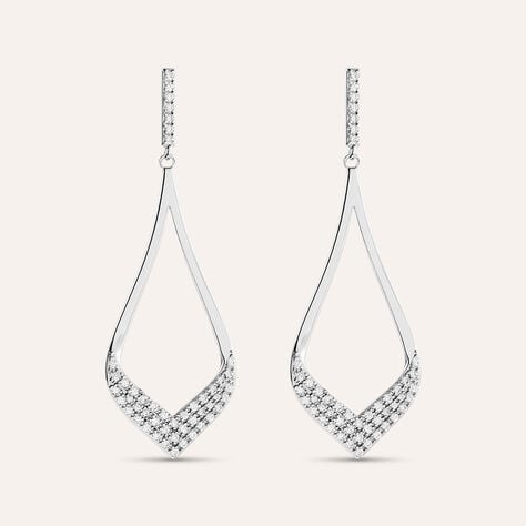 Orecchini Pendenti Silver Shine Argento Rodiato Cubic Zirconia - Orecchini Pendenti Donna | Stroili