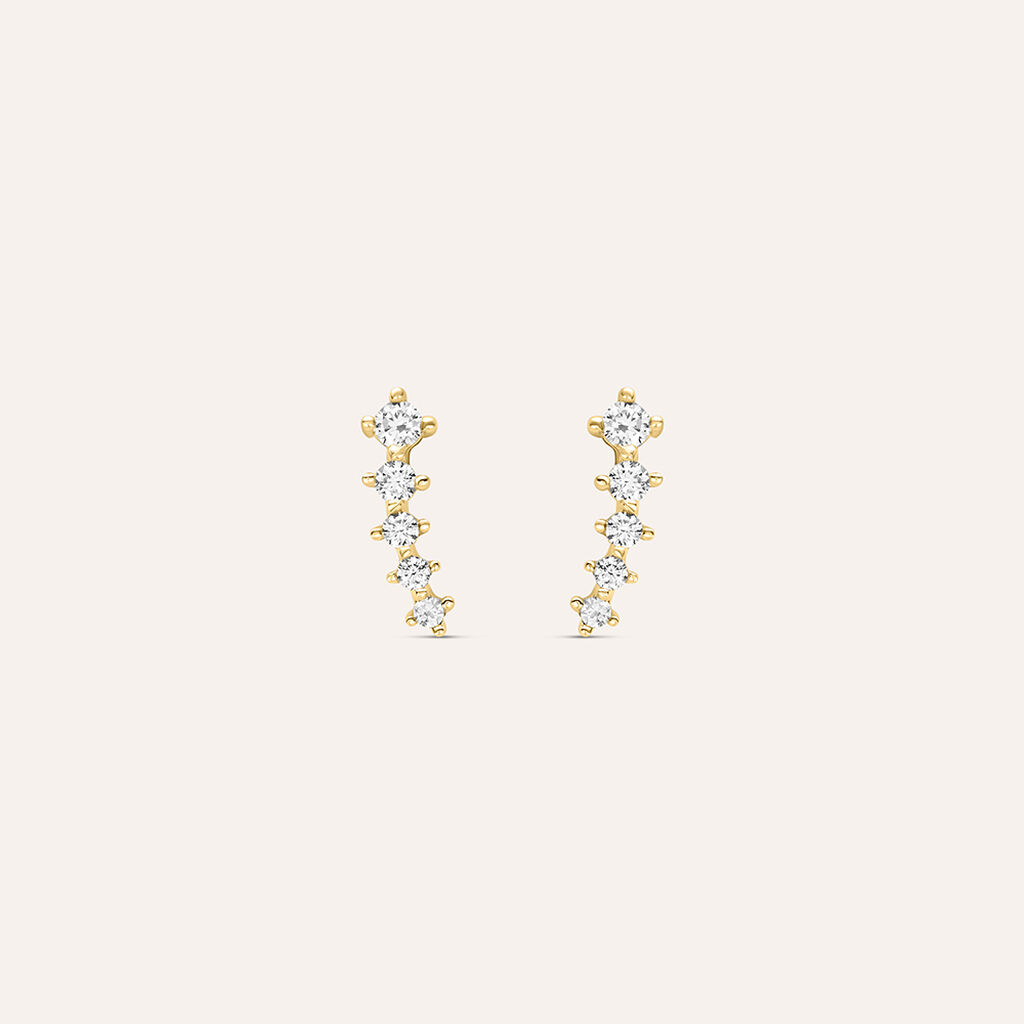 Orecchini Lobo Bon Ton Oro Giallo Cubic Zirconia - Orecchini a Lobo Donna | Stroili