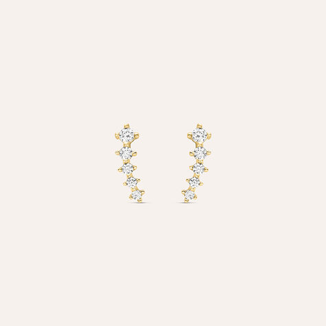 Orecchini Lobo Bon Ton Oro Giallo Cubic Zirconia - Orecchini a Lobo Donna | Stroili
