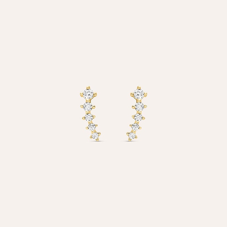 Orecchini Lobo Bon Ton Oro Giallo Cubic Zirconia - Orecchini a Lobo Donna | Stroili