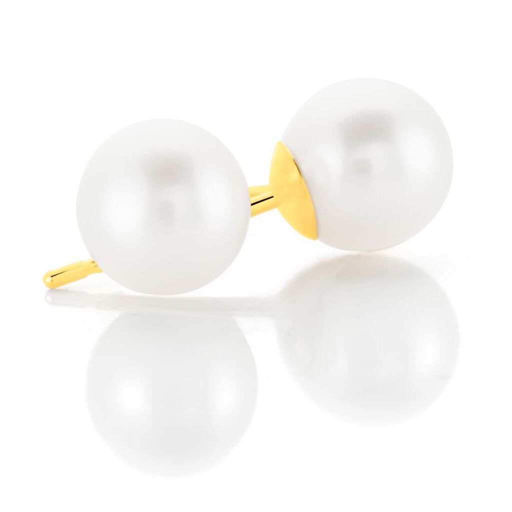 Orecchini Lobo Gabrielle Oro Giallo Perla D'Acqua Dolce