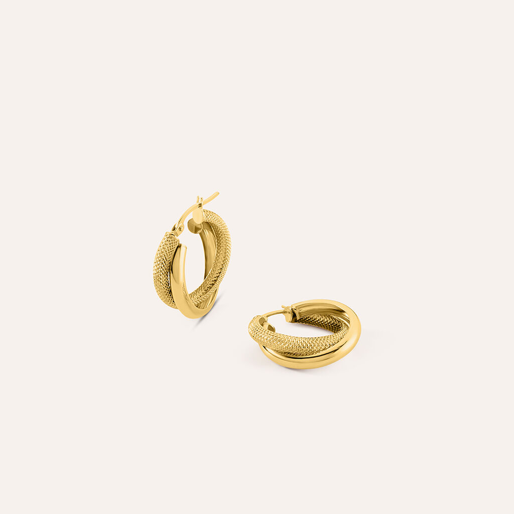 Orecchini A Cerchio Gold Essence Oro Giallo