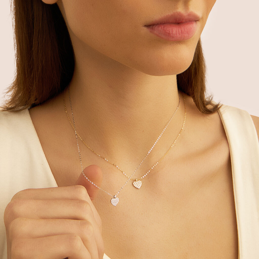 Collana Claire Oro Bianco Cubic Zirconia - Collane Donna | Stroili