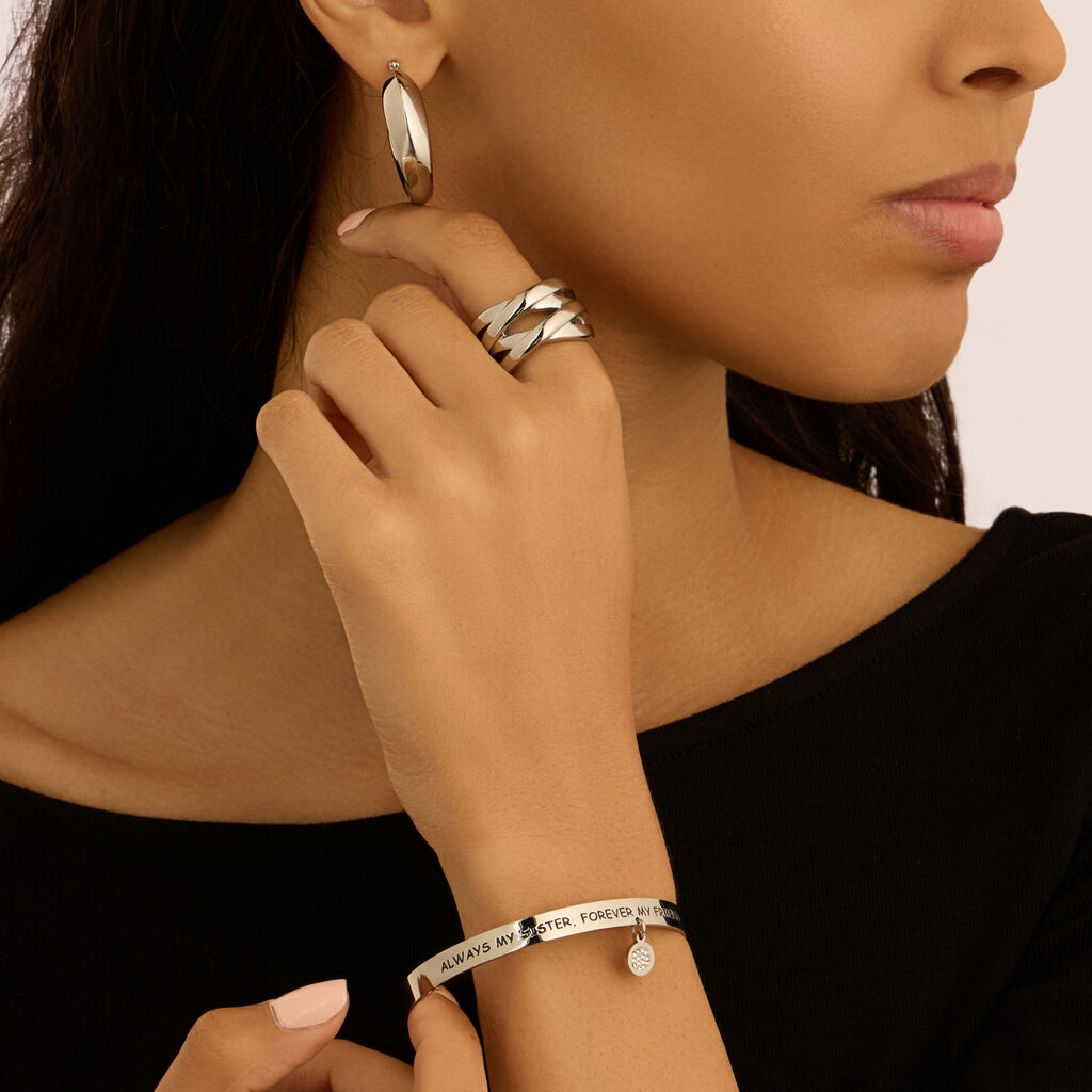 Anello Fascia Moonlight Acciaio