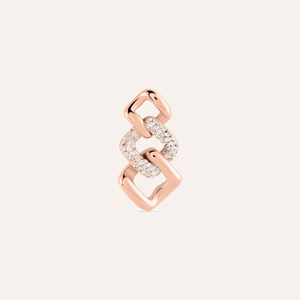 Orecchini Pendenti Lady Phantasya Acciaio Rosa Cristallo - Orecchini Pendenti Donna | Stroili