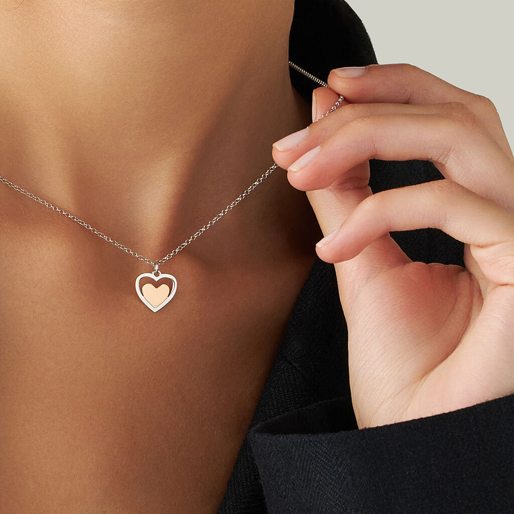 Collana Silver Collection Argento Bicolore Bianco / Rosa - Collane Donna | Stroili