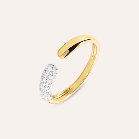 Anello Contrarie Claire Oro Giallo Cubic Zirconia - Anelli con Pietre Donna | Stroili