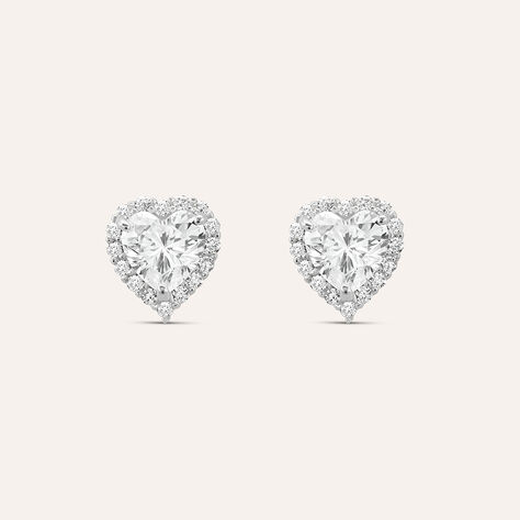 Orecchini Lobo Punto Luce Claire Oro Bianco Cubic Zirconia - Orecchini a Lobo Donna | Stroili