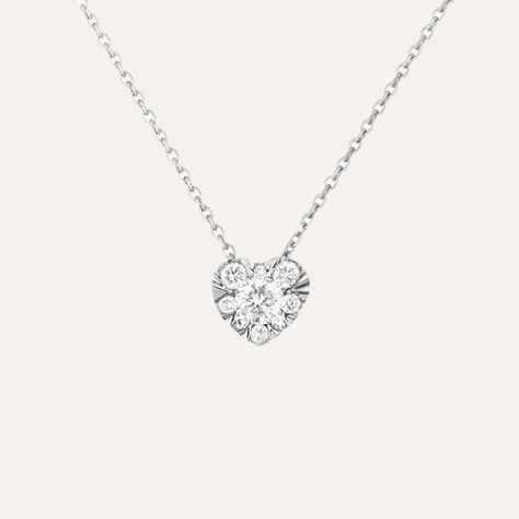 Collana Petali Oro Bianco Diamante - Collane Donna | Stroili