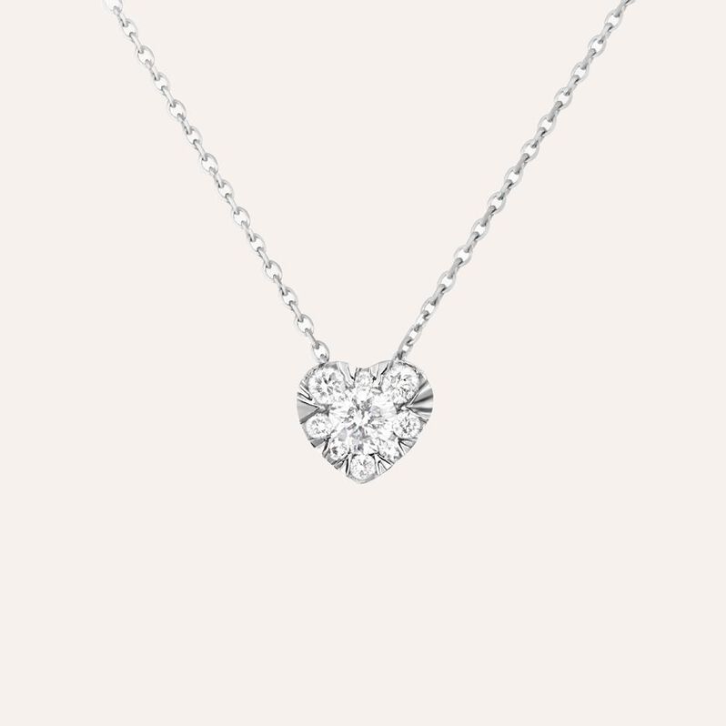 Collana Petali Oro Bianco Diamante - Collane Donna | Stroili