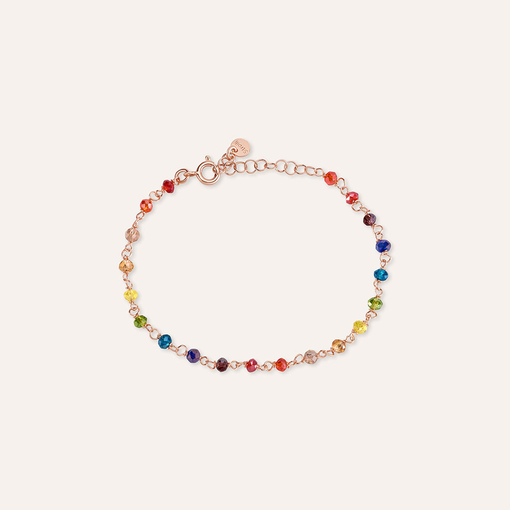 Bracciale Silver Collection Argento Rosa Cristallo