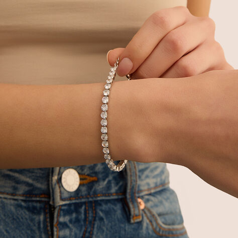 Bracciale Tennis Romantic Shine Metallo Cristallo - Bracciali Tennis Donna | Stroili