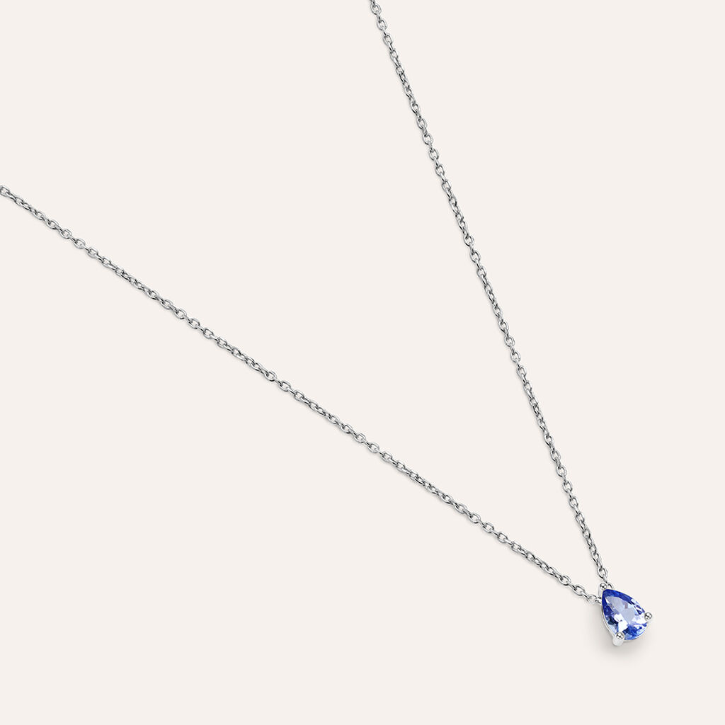 Collana Punto Luce Jasmine Oro Bianco Tanzanite