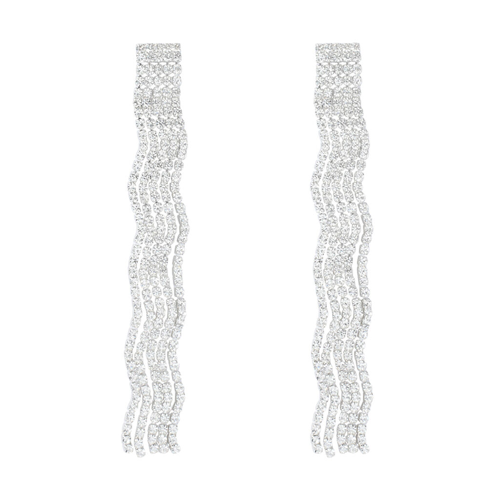 Orecchini Pendenti Romantic Shine Metallo Cristallo