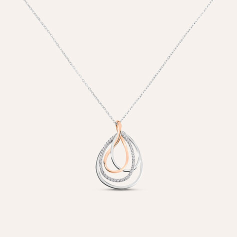 Collana Silver Shine Argento Bicolore Bianco / Rosa Cubic Zirconia - Collane Donna | Stroili