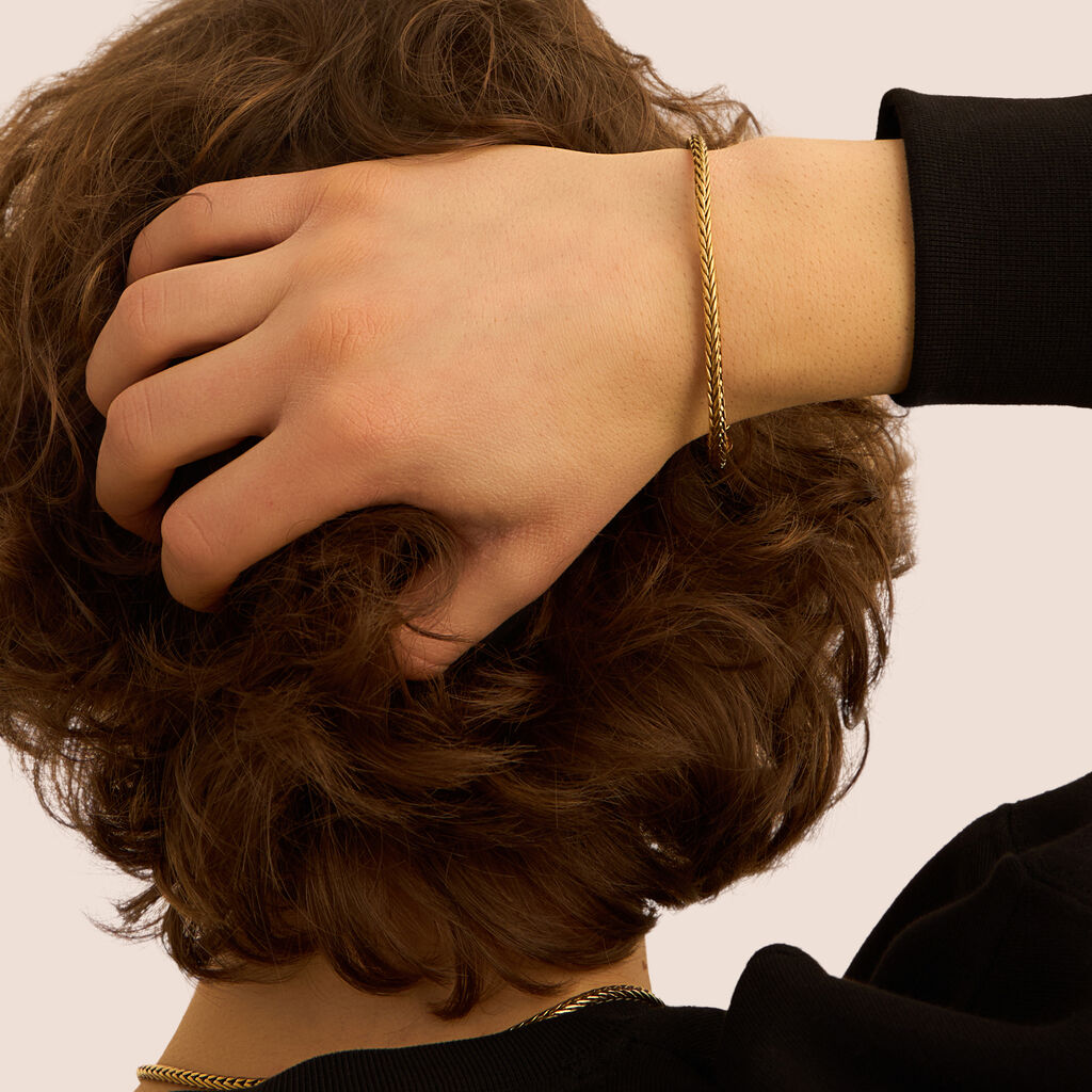 Bracciale Catena Man Code Acciaio Dorato