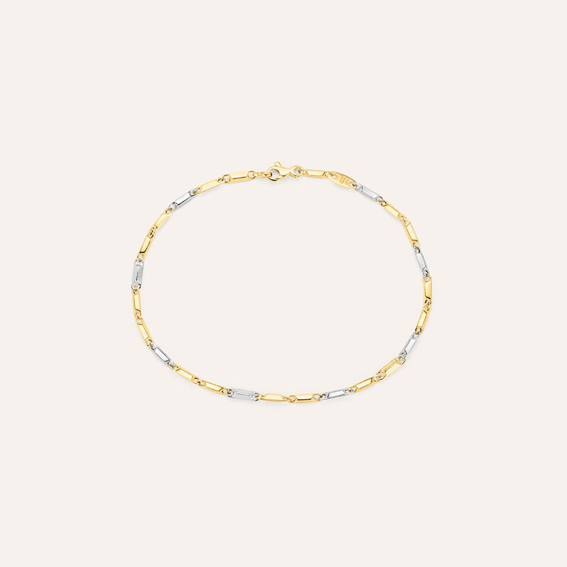 Bracciale Catena Oro Uomo Oro Bicolore - Bracciali Uomo | Stroili