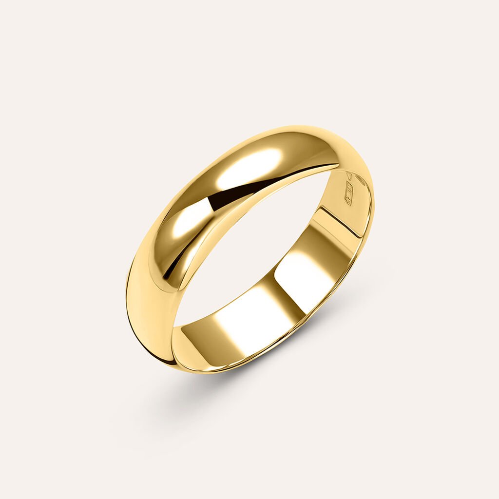 Fede Mantovana Leggera 5 mm Oro Giallo