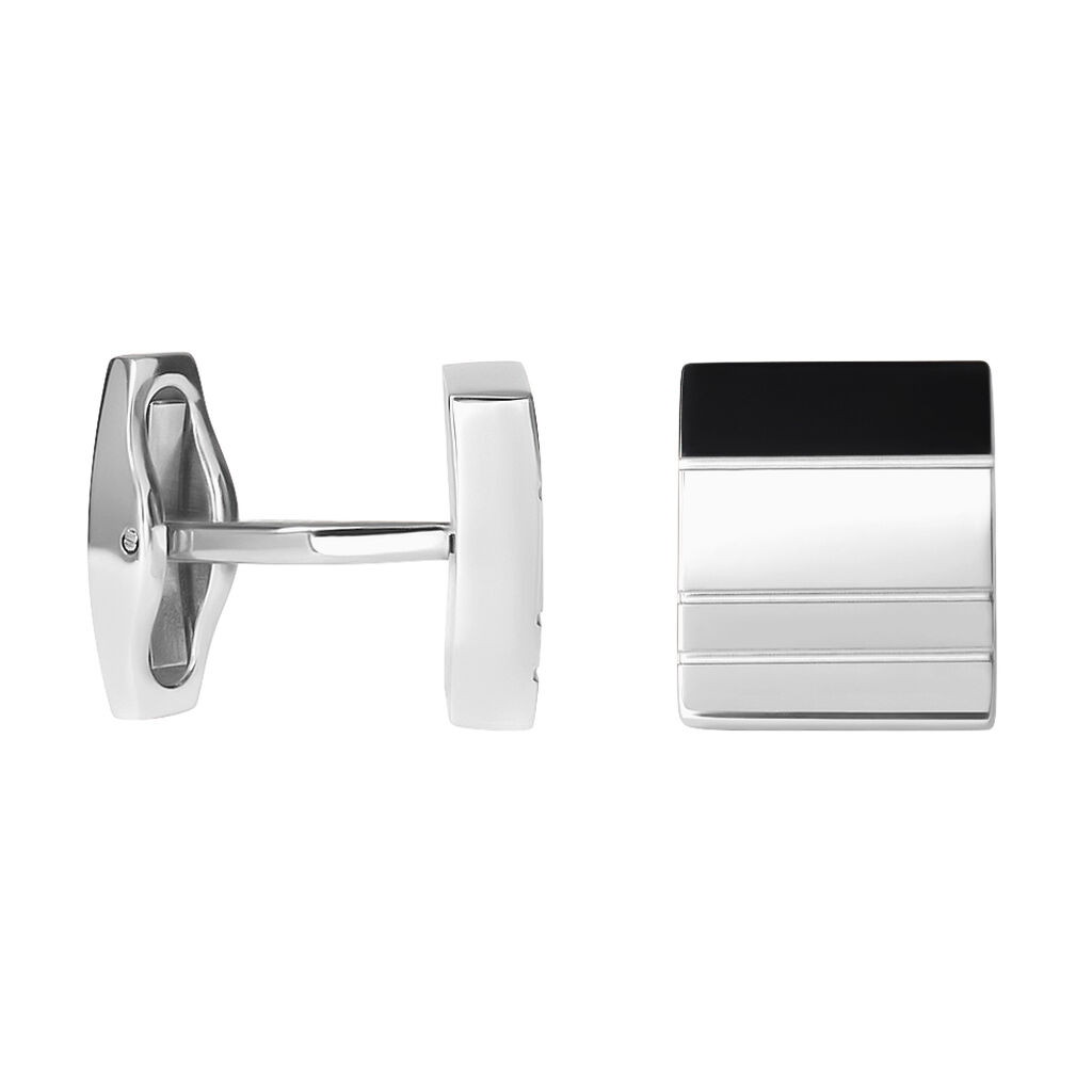 Gemelli Man Code Acciaio Bicolore Bianco / Nero - Gioielli Uomo | Stroili