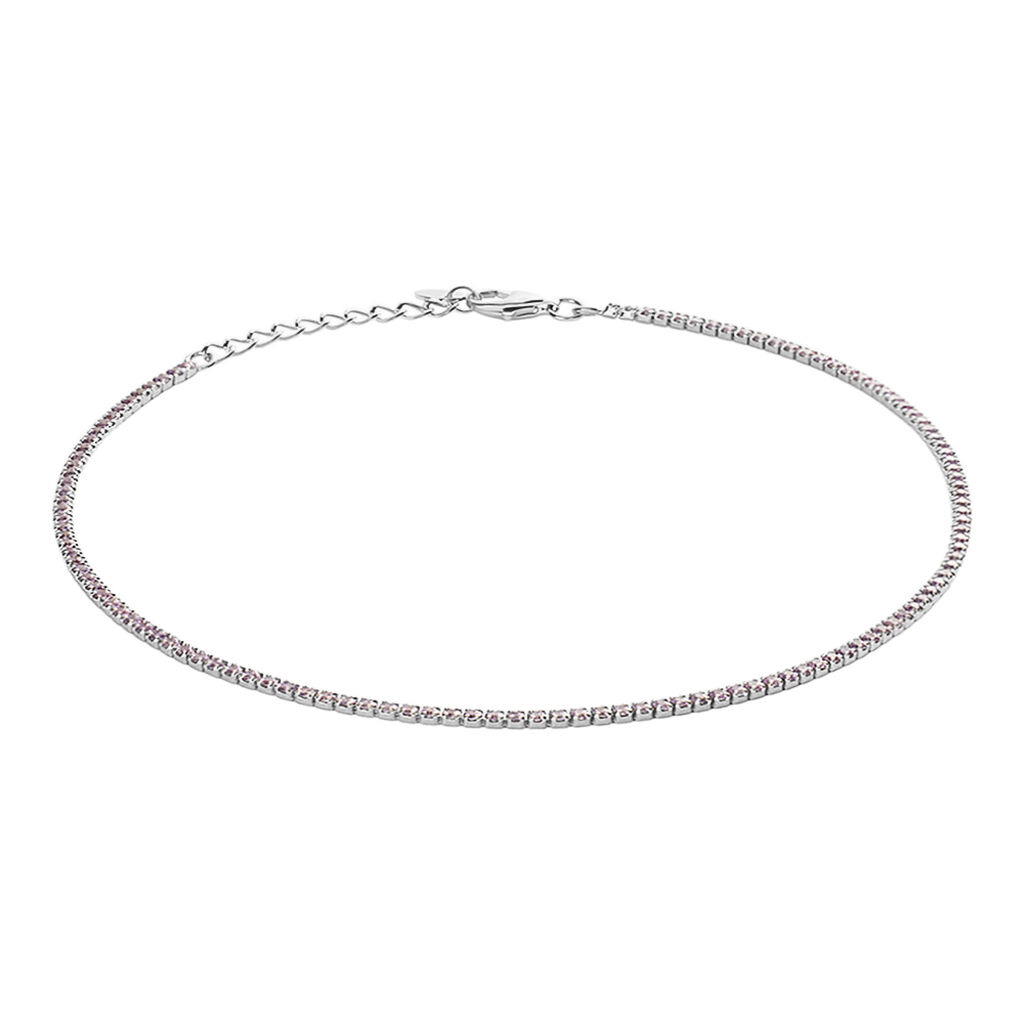 Cavigliera Silver Rainbow Argento Rodiato Cubic Zirconia