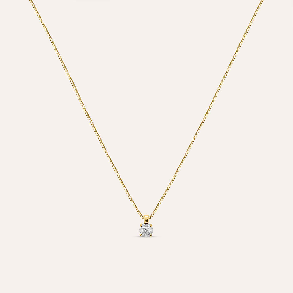 Collana Punto Luce Diamotion Oro Giallo Diamante