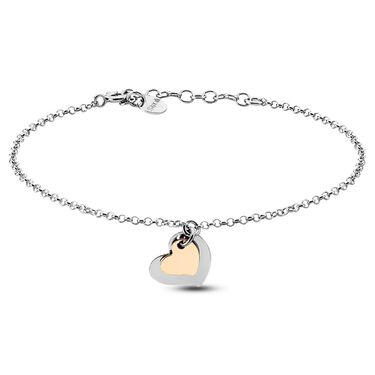 Bracciale Silver Collection Argento Bicolore Bianco / Rosa