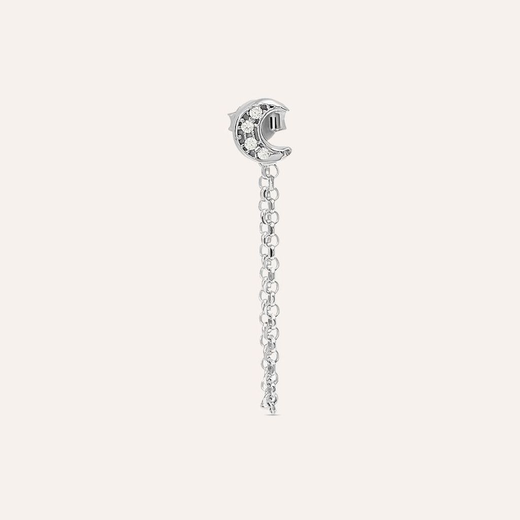 Mono Orecchino Pendente Silver Moments Argento Rodiato Cubic Zirconia