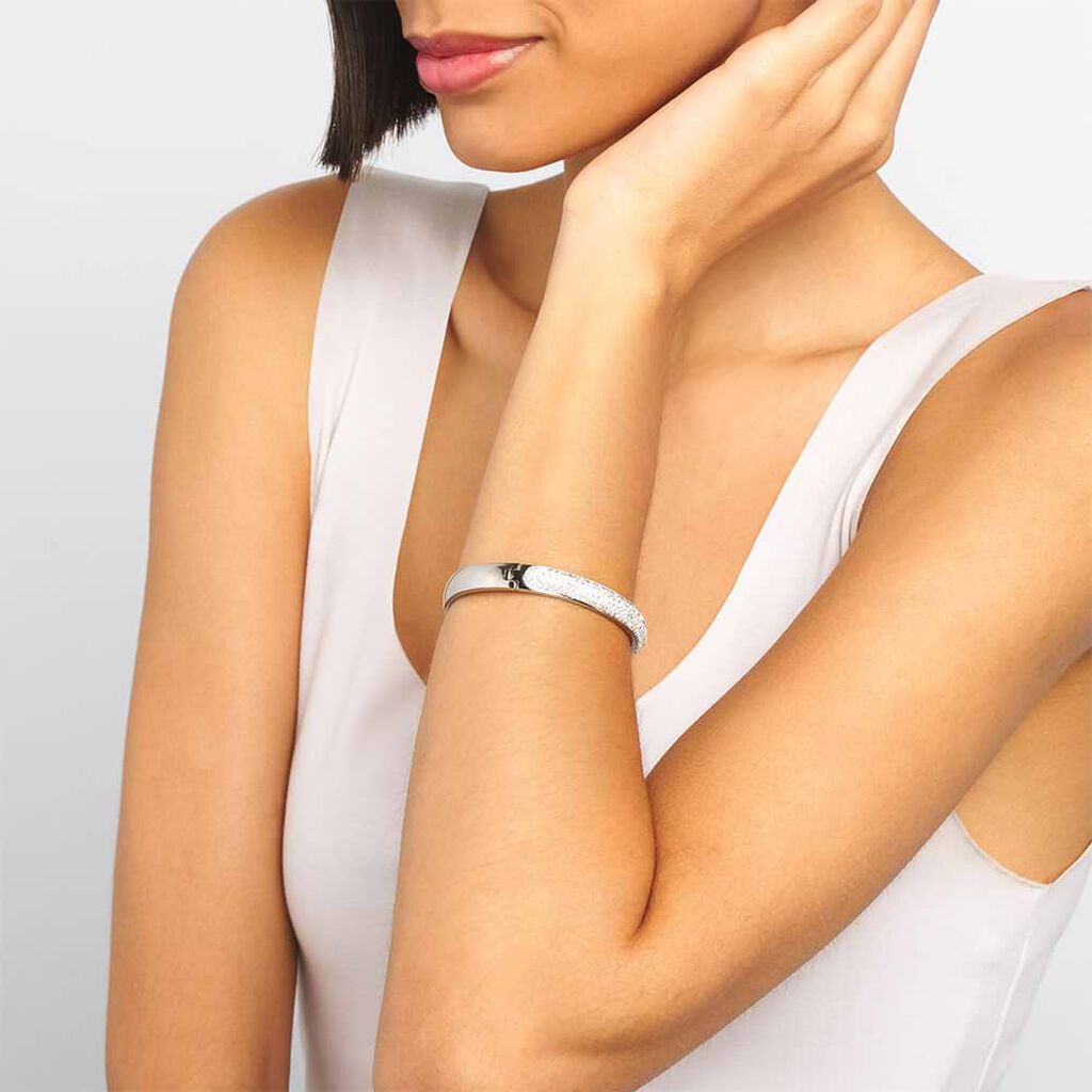 Bangle Lady Phantasya Acciaio Cristallo - Bracciali Rigidi Donna | Stroili