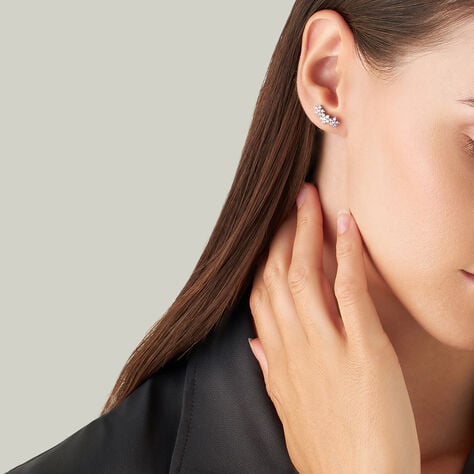 Orecchini Lobo Silver Shine Argento Rodiato Cubic Zirconia - Orecchini a Lobo Donna | Stroili