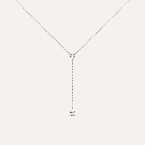 Collana Claire Oro Bianco Cubic Zirconia - Collane Donna | Stroili