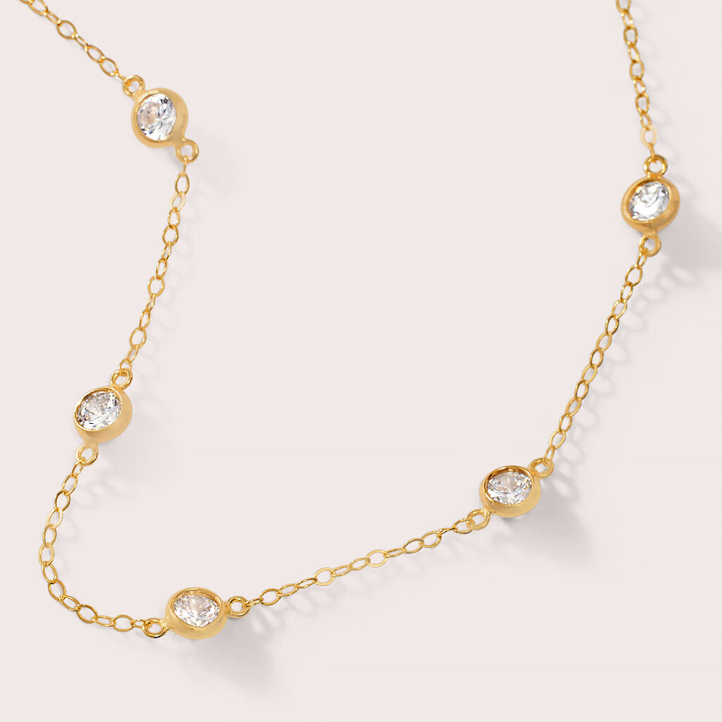 Collana Multi Punto Luce Claire Oro Giallo Cubic Zirconia - Collane Punto Luce Donna | Stroili