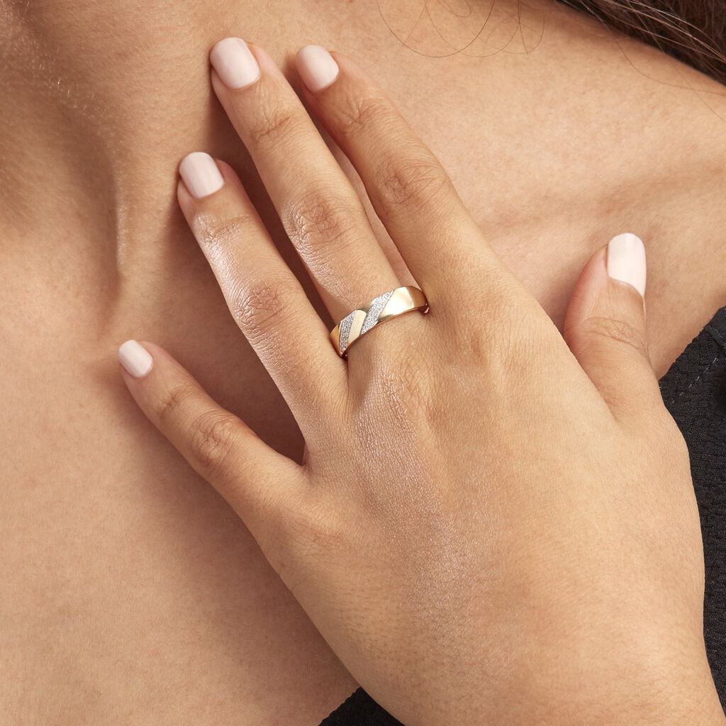 Anello Fascia Sophia Oro Giallo Diamante