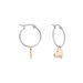 Orecchini A Cerchio Lady Chic Acciaio Bicolore Bianco / Rosa Cristallo - Orecchini a Cerchio Donna | Stroili