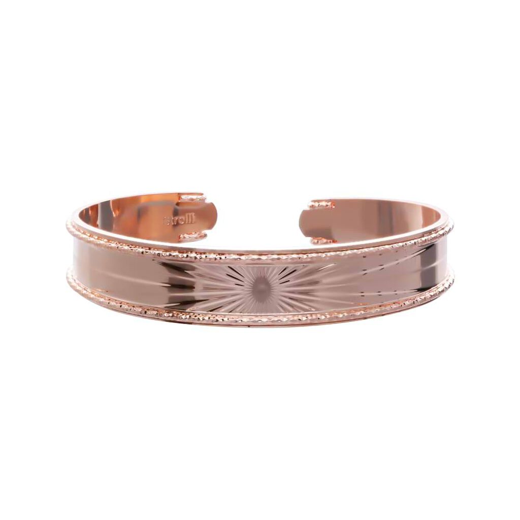 Bracciale bangle raggi in bronzo rosato - Bracciali Donna | Stroili