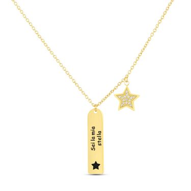 Collana Radiance Acciaio Dorato Cristallo