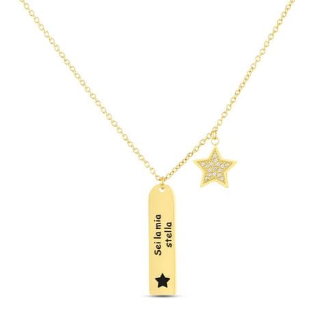 Collana Radiance Acciaio Dorato Cristallo - Collane Donna | Stroili