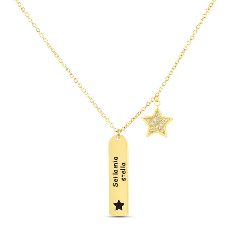 Collana Radiance Acciaio Dorato Cristallo - Collane Donna | Stroili