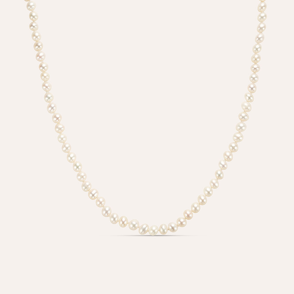 Collana L'homme Or Oro Giallo Perla D'Acqua Dolce