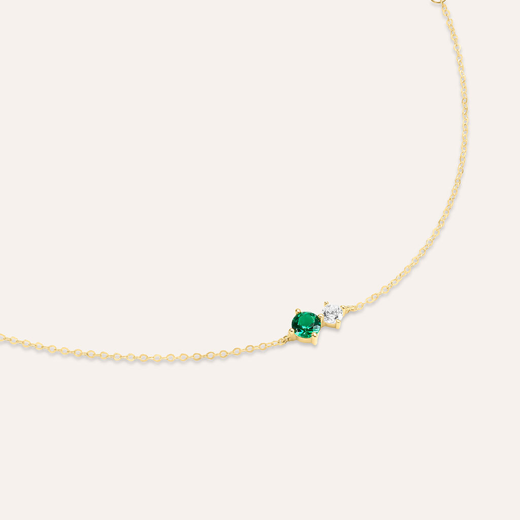 Bracciale Doppio Punto Luce Claire Oro Giallo Cubic Zirconia