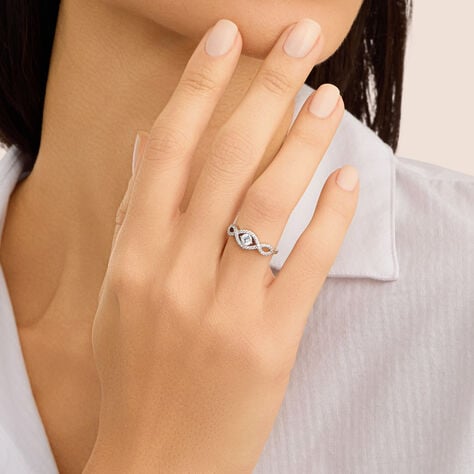 Anello Solitario Silver Elegance Argento Rodiato Cubic Zirconia - Anelli con Pietre Donna | Stroili