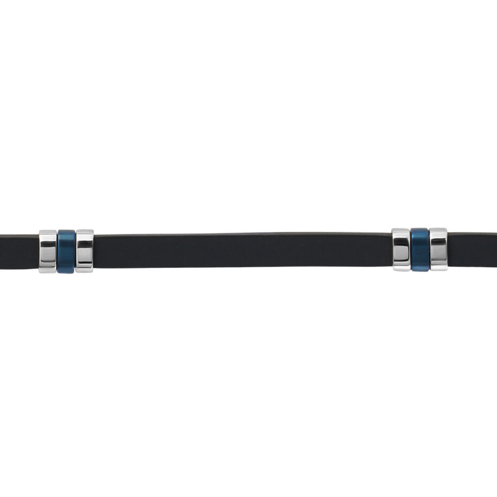 Bracciale Man Code Acciaio Bicolore Bianco / Nero - Bracciali Uomo | Stroili