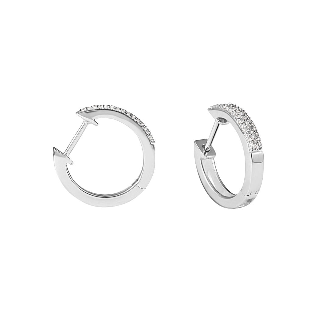Orecchini A Cerchio Sophia Oro Bianco Diamante - Orecchini a Cerchio Donna | Stroili