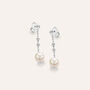 Orecchini Pendenti Silver Pearls Argento Rodiato Perla sintentica