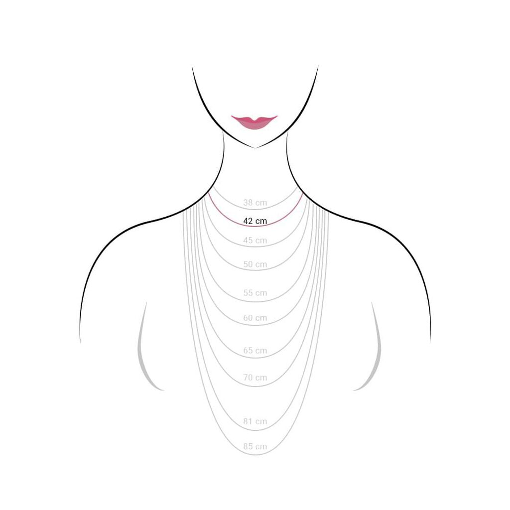 Girocollo in metallo rosato e pietre con charm con cuori