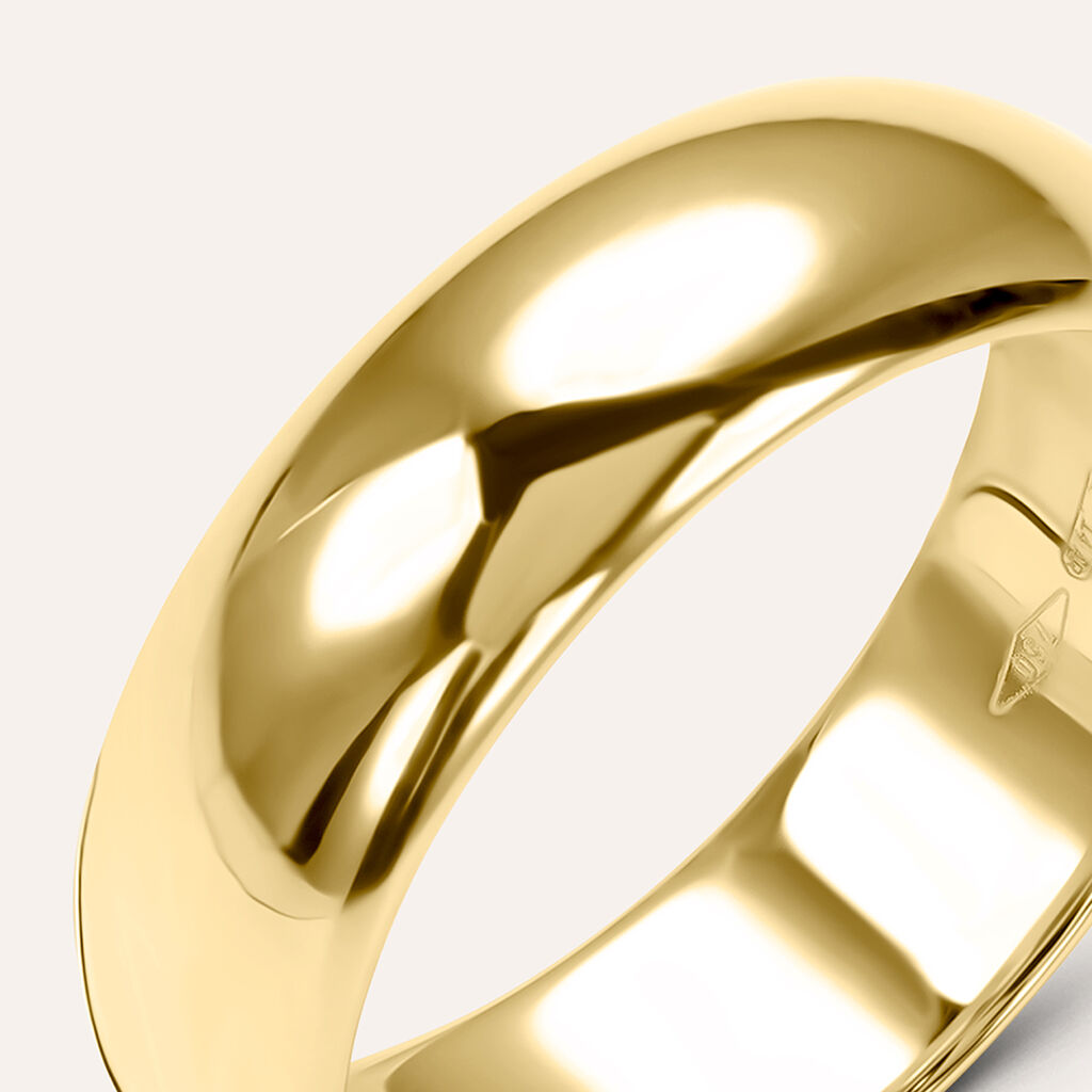 Fede Mantovana Leggera 6 mm Oro Giallo - Anelli con Incisione Unisex | Stroili